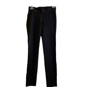 Vince Women's Suede Viscose Leggings Black Side Panels Size S‎